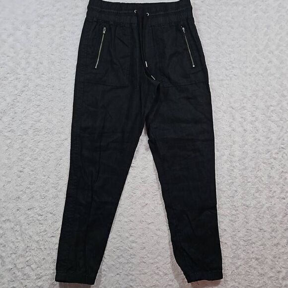 Athleta Size 4 Cabo Linen Jogger Black Casual Comfy Lounge see description - Picture 1 of 11